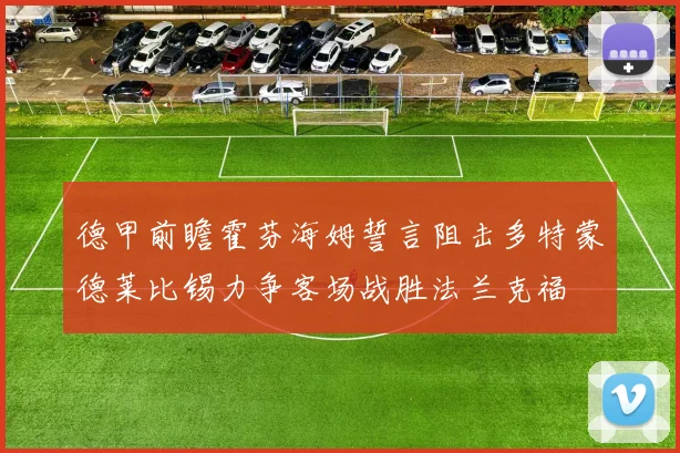 德甲前瞻霍芬海姆誓言阻击多特蒙德莱比锡力争客场战胜法兰克福